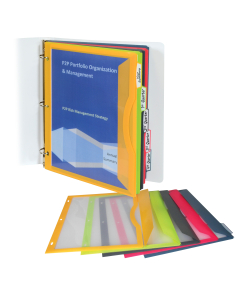Binder Pocket with Write-on Index Tabs, Assorted, 8 1/2 x 11, 5/ST, 06650