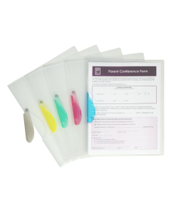 Report Cover with Swing Clip, Clear w/Assorted Color Clips, 1/EA, 32800