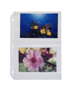 35mm Ring Binder Photo Storage Pages - 4 x 6, Traditional clear - side load, 11 1/4 x 8 1/8, 50/BX, 52564