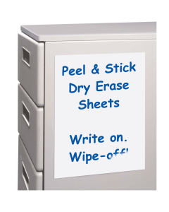 Peel & stick dry erase sheets, 11 X 8 1/2, 25/BX, 57911