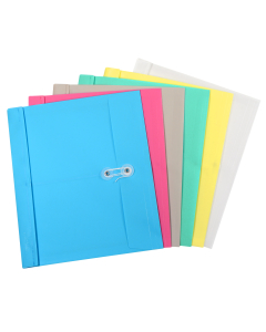 Reusable Poly Envelope with String closure, Side Load, Assorted Colors