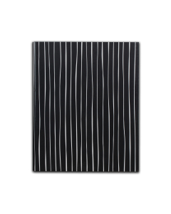 Professional Hardbound Notebook, Charcoal and White Stripes, Front Cover