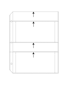 APS Ring Binder Photo Storage Pages - 4 x 7, Traditional clear - top load, 12 1/2 x 9 1/4, 50/BX, 63574
