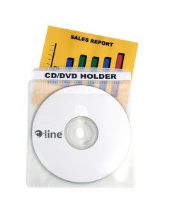 Deluxe Individual CD/DVD Holders, In Use, C-Line Logo