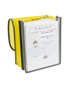 7-Pocket Vertical Backpack File, Letter Size, Yellow Example