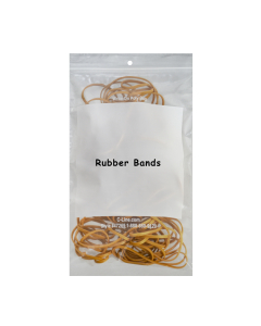 Write-On Poly Bags, 6 x 9, In Use, Rubber Bands Example