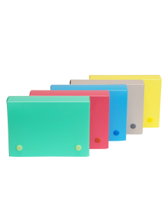 Poly index card case, for 4 x 6 cards, assorted colors