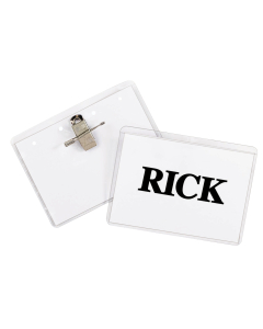 Clip/Pin Combo Style Name Badges, Sealed with inserts, 3.5 x 2.25, 50/BX, 95723