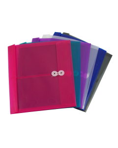 Reusable Envelopes, String Closure, Assorted Colors, 6/PK
