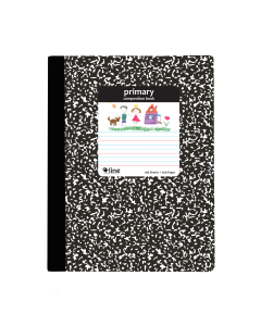 Composition Notebook, Primary Ruled, Black Marble