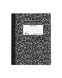 Composition Notebook, Wide Ruled, Black Marble