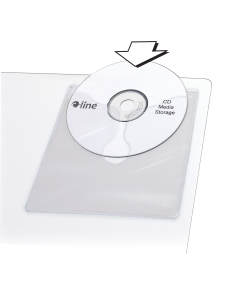 Self-Adhesive CD Holder, 5 1/3 x 5 2/3, 10/PK, 70568