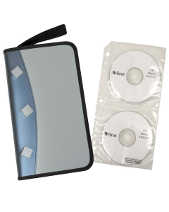 Refillable CD/DVD organizer case, case and CD page