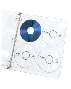 Deluxe CD Ring Binder Storage Pages, Standard, Stores 8 CDs, 5/PK, 61948