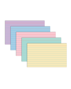 3” x 5” Index Cards, Assorted Colors, Ruled