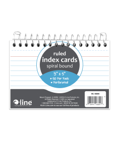 3” x 5” Spiral Bound Index Card Notebook, Ruled