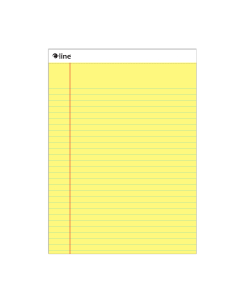 Legal Pad, Wide Ruled, Yellow, Front