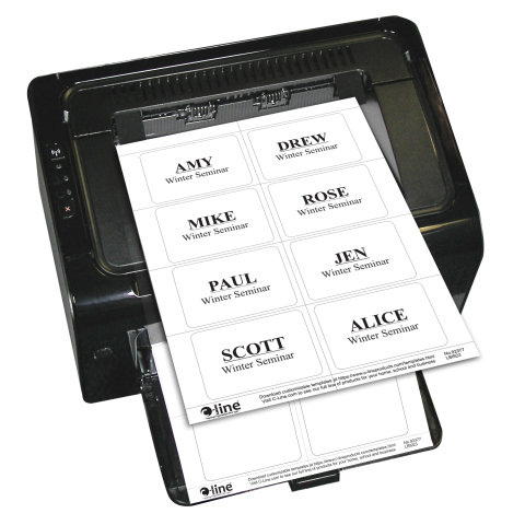 Laser Printer Name Badges, White, 200/BX - 92377 - C-Line