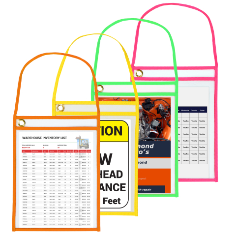 Neon Pink Shop Ticket Holder w/ Strap, 9 x 12 | Directly Yours