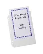 Mini Size Top Loading Poly Sheet Protectors, 5 1/2 x 8 1/2, Heavyweight, Clear, 20/PK, 03758