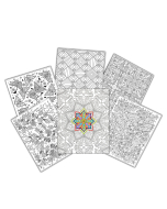 UColor Two-Pocket Coloring Folders, Adult Coloring Pattern, 6/PK, 15217