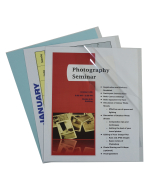 Report Covers Only, vinyl, clear, In Use