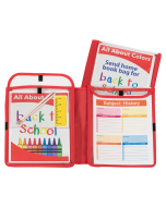 Homework Connector Folders, Red, Open, In Use