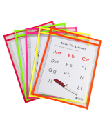 Reusable Dry Erase Pockets, Assorted, 9 x 12, 10/PK, 40810