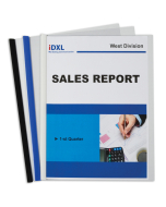 Vinyl Report Covers with Binding Bars, Clear with Assorted Binding Bars, 11 x 8 1/2, 3/PK, 42313