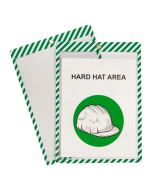 Shop Ticket Holder, Vinyl with Green/White Stripes, 25/BX, 5BX/CT
