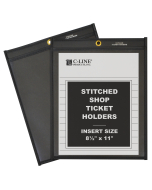 Shop ticket holders (stitched) one side clear