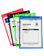 Shop ticket holders (stitched) both sides clear, super heavyweight plus, asst., 9 x 12