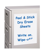 Peel & stick dry erase sheets