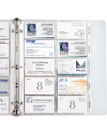 Business Card Holder, Poly with tabs, holds 20 cards/page, 11 x 8 1/2, 5/PK, 61117