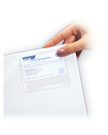 Self-Adhesive Business Card Holder, In Use