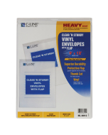 Clear 'N Sturdy Vinyl Envelopes with Flap, 9 x 12, 1/EA, 86912