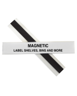 Magnetic Shelf/Bin Label Holders, 1 inch Magnetic Label Holder, In Use, Label Example