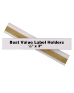Self-Adhesive Shelf/Bin Label Holders, 1/2 inch x 3 inch Removable Adhesive Label Holder