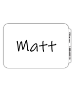 Pressure Sensitive Badges, Plain, White, 3 1/2 x 2 1/4