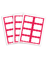Laser Printer Name Badges,  Red