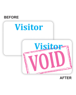 Time's Up! Self-Expiring Visitor Badges, One Day Badge, 3 x 2, 100/BX, 97005