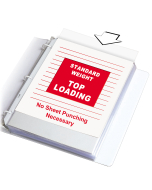 Top loading sheet protectors, Clear standard weight polypropylene, In Use In Folder