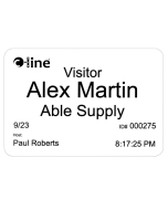 Badges for Direct Thermal Printers, peel & stick name badge for Dymo, Zebra, Seiko direct thermal printer, 400/BX, 92723