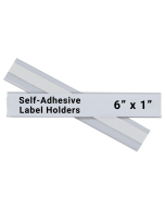 Self-Adhesive Shelf/Bin Label Holders, 1 inch x 6 inch Removable Adhesive Label Holder