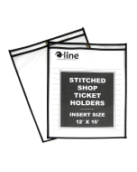 Shop ticket holders (stitched) both sides clear
