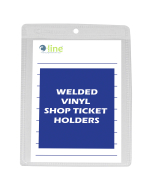 Shop ticket holders, welded vinyl, both sides clear, 4 x 6
