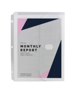 Binder Pocket, Clear, In Use, Monthly Report