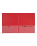 Classroom Connector Folders, Red, Open