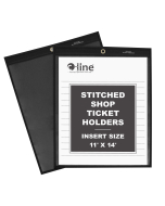 Shop ticket holders (stitched) one side clear