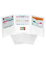 Tri-fold portfolio, heavyweight poly, white